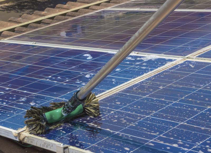 how to clean solar panels